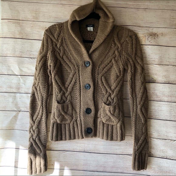 J Crew Cable Knit Button Sweater Size XS - Picture 1 of 5